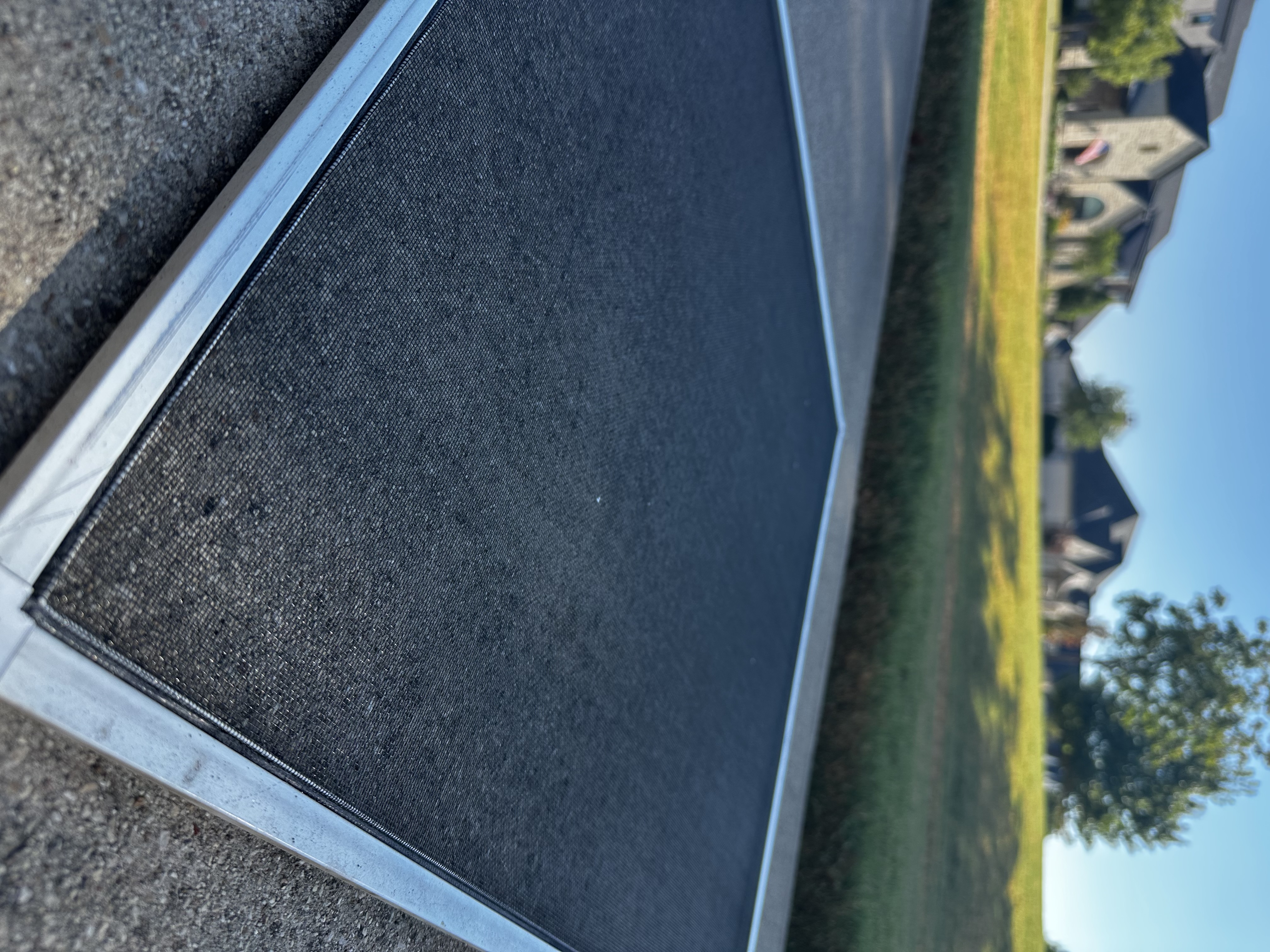 Close up of new screen