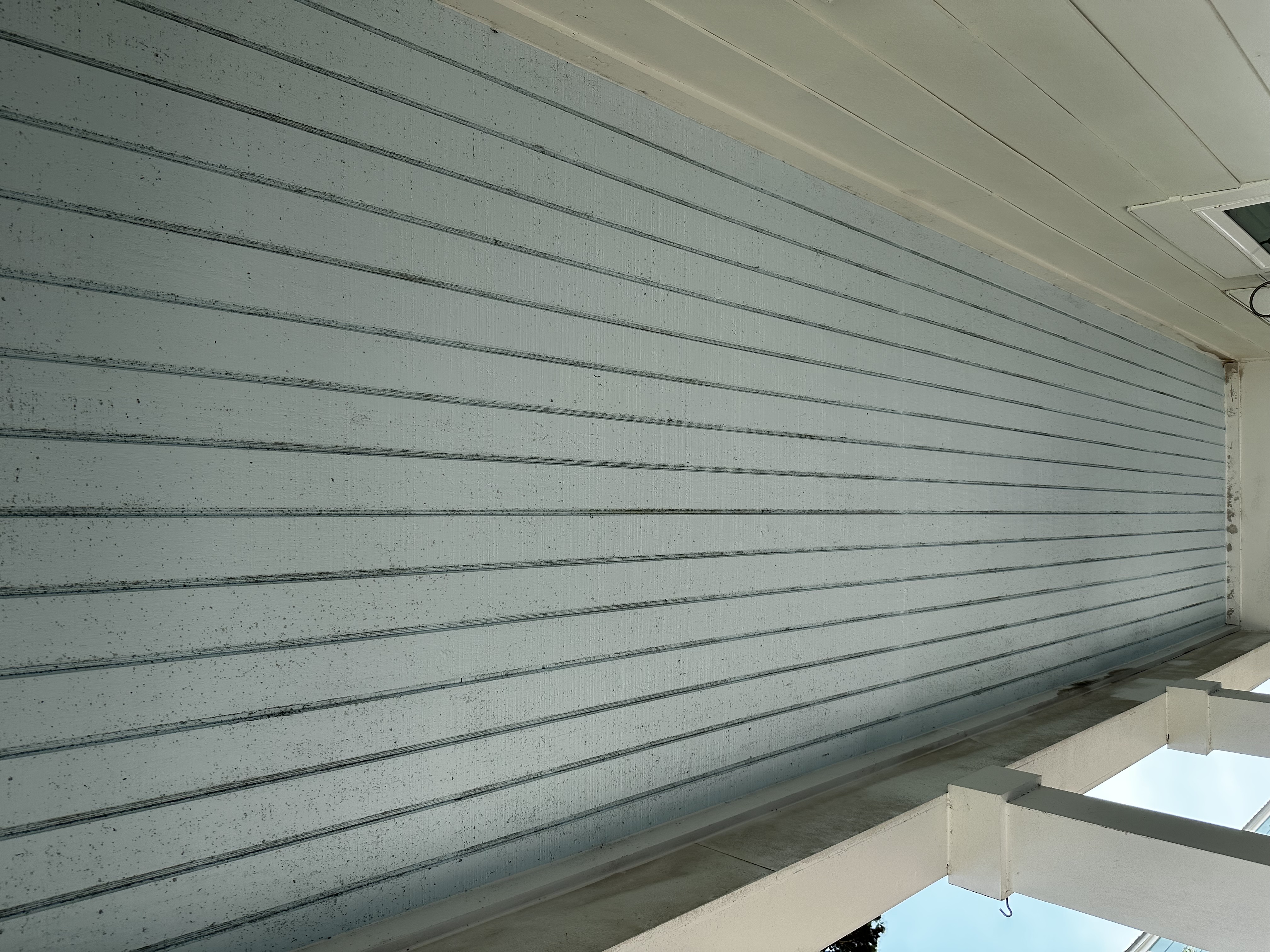 Dirty blue patio cover